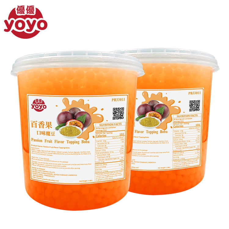 Boba Popping Saveur Fruit de la Passion