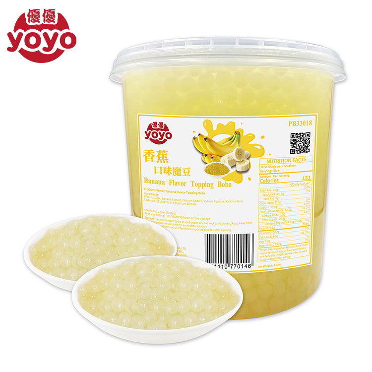 Banana Flavor Popping Boba