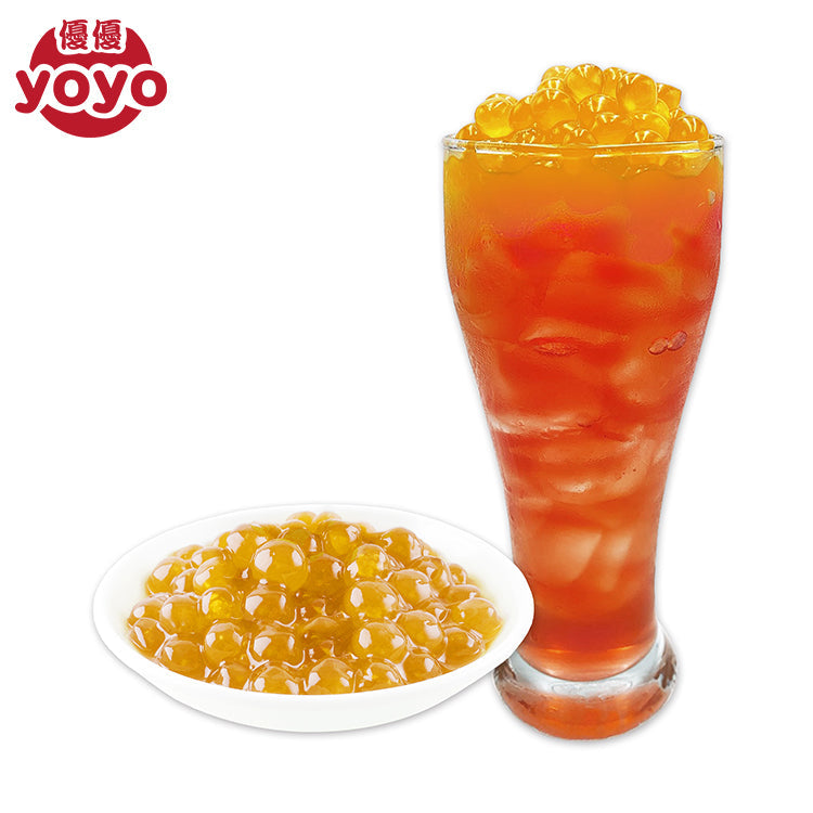 Red Honeydew Flavor Popping Boba