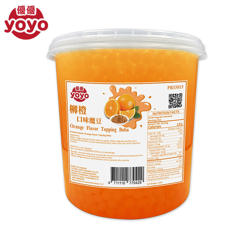 Orange Flavor Popping Boba