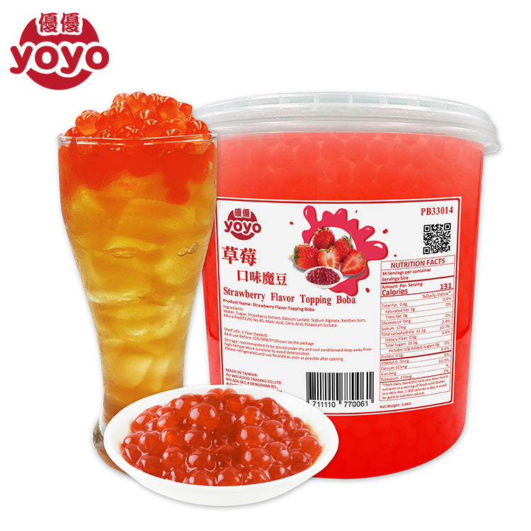 Strawberry Flavor Popping Boba