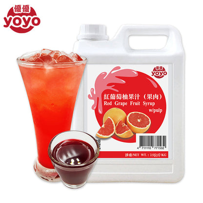 Red Grape Fruit Syrup with Pulp